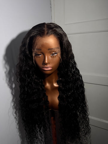 Raw deepwave curly 13*6 Hd frontal 28 inches