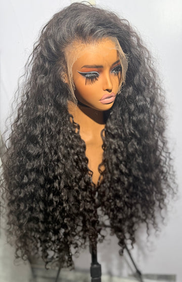 Raw Deep Wave 30 inches 13*6 HD pre made wig