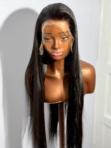 Raw single donor 28 inches pre make wig 400grams from 13*6 hd frontal
